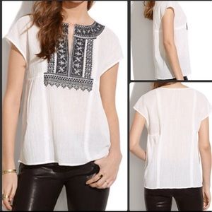 Madewell Kasbah Embroidered Sleeveless Cut off Top